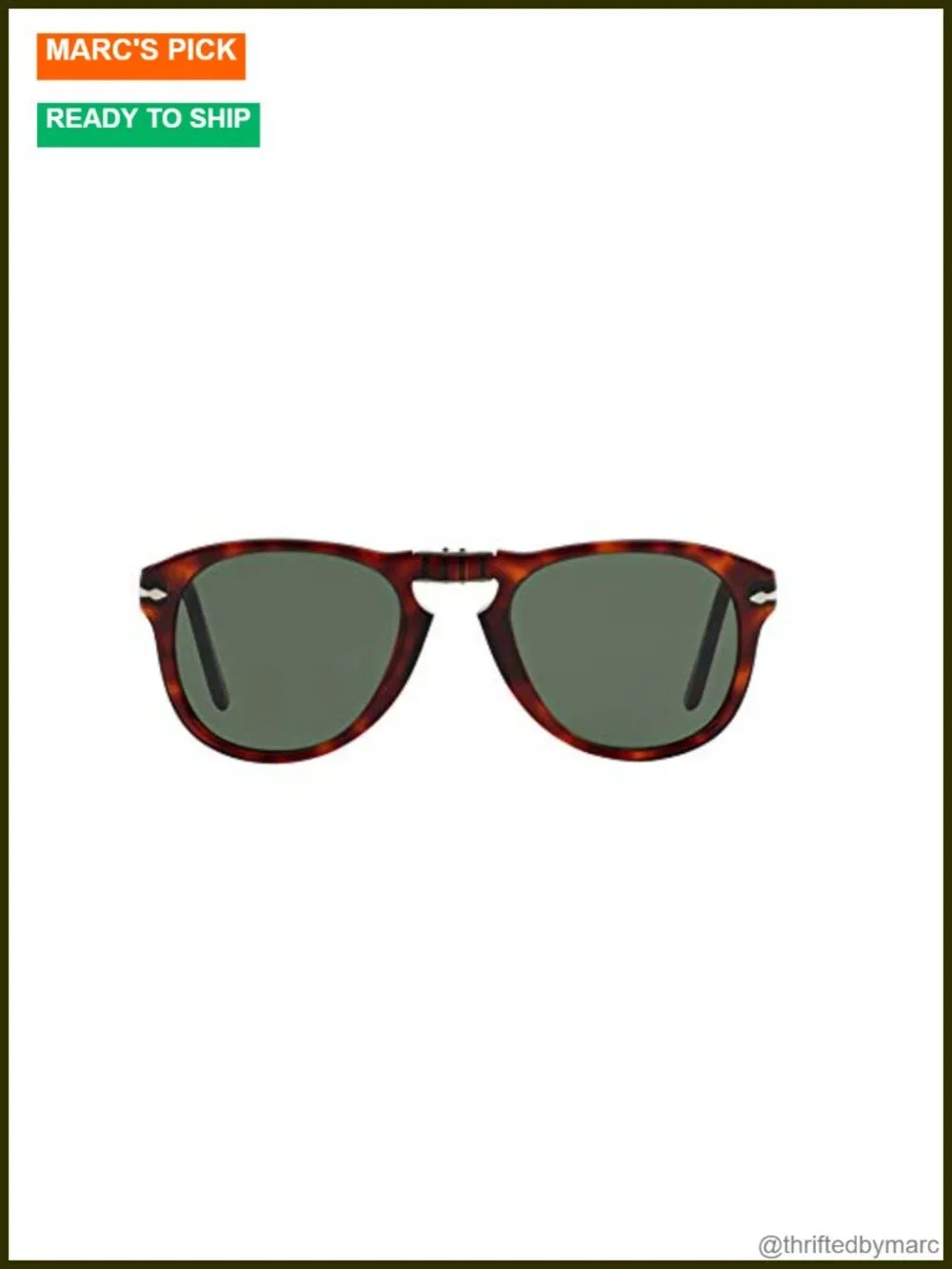 Persol Folding Aviator Sunglasses Acetate Frame UV Protection